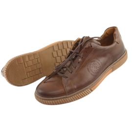 Scarpe in pelle sportiva Riko 893 Brown marrone 4
