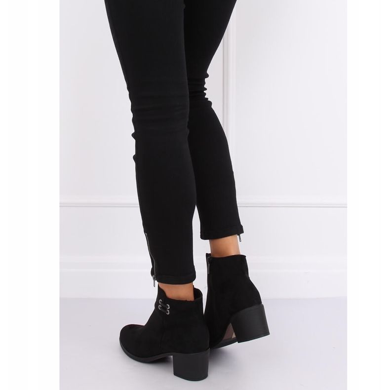 Stivali da donna neri con tacco alto 8B982 Black nero 1