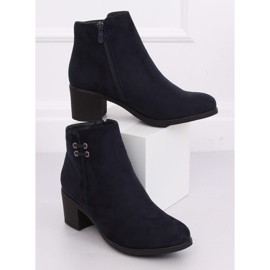Stivali da donna blu navy 8B982 Blu con tacco alto 2