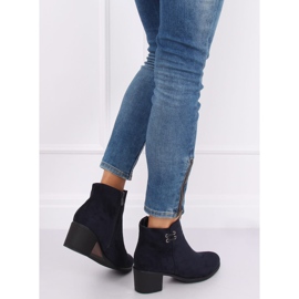 Stivali da donna blu navy 8B982 Blu con tacco alto 1