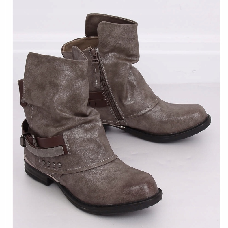 Stivali militari grigi LL-165P Khaki grigio 2