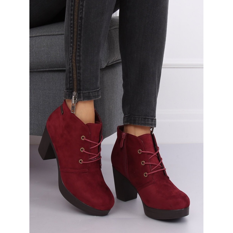 Maroon 8B883 Vino tacchi alti rosso 2