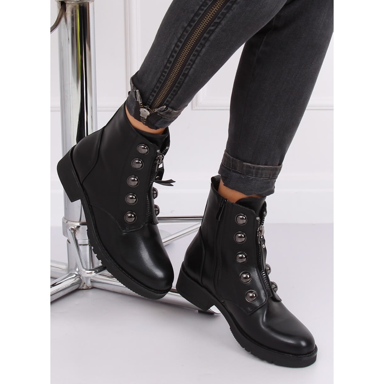 Stivali militari neri LJ002 Black nero 2