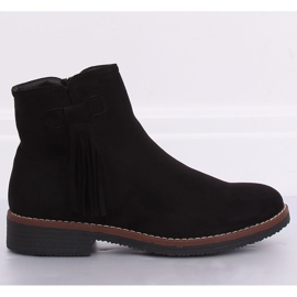 Stivali Jodhpur neri con frange 8B907 Black nero 2