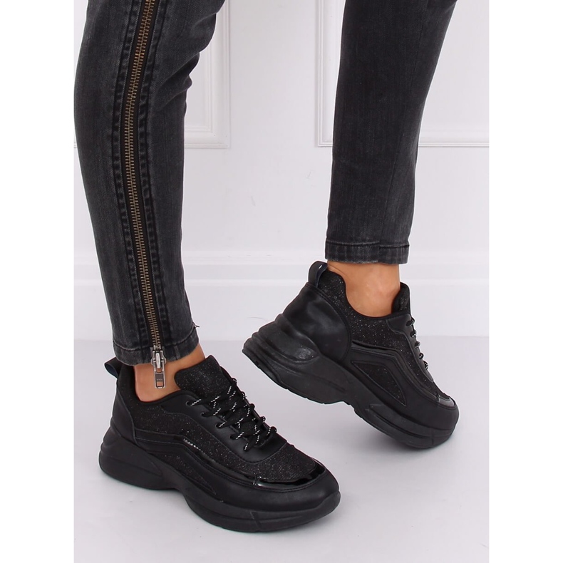 BY-082 Scarpe sportive nere nere nero 2
