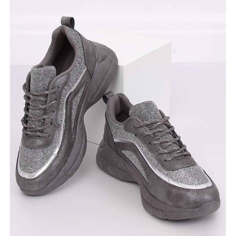 Grigio BY-082 D. Scarpe sportive grigie 2