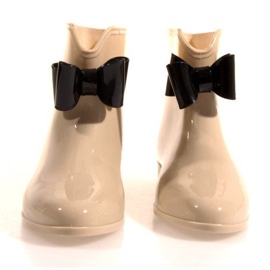 Stivali Wellington con fiocco Y014 Beige 1