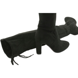 Stivali sopra il ginocchio elasticizzati neri Filippo 996 nero 5