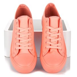 Sneakers in tessuto da donna rosa 2