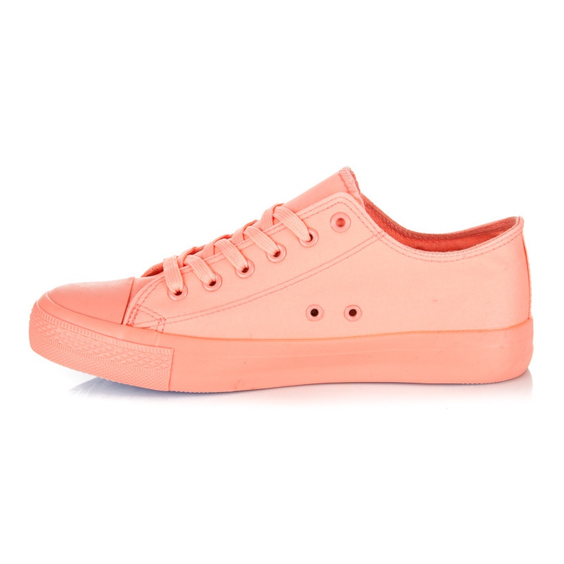Sneakers in tessuto da donna rosa 1