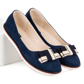 Ballerine in camoscio blu 2