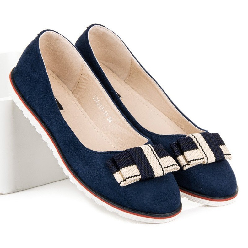 Ballerine in camoscio blu 2