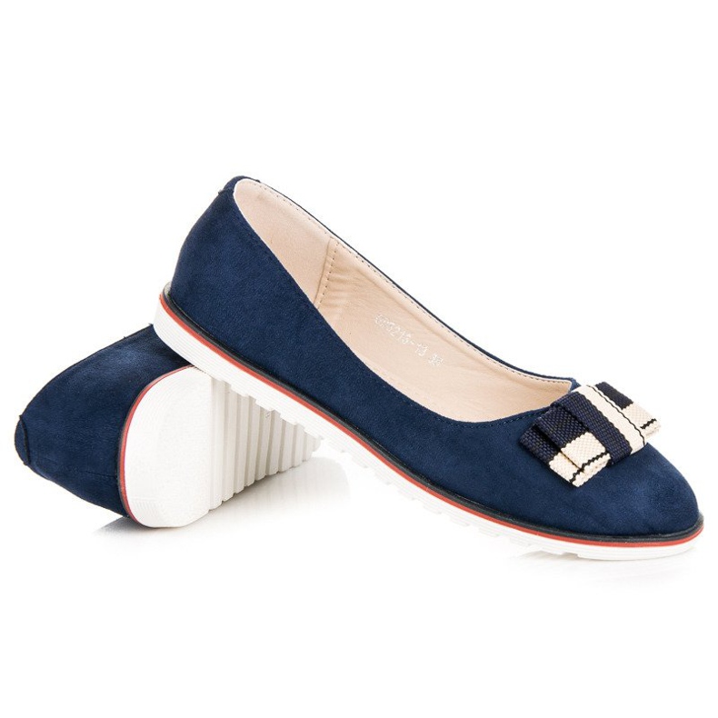 Ballerine in camoscio blu 1