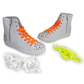 Sneakers Alte Con Borchie 6563 Bianco 1