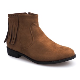 Stivali in pelle scamosciata nello stile di Boho 8355 Camel marrone 1