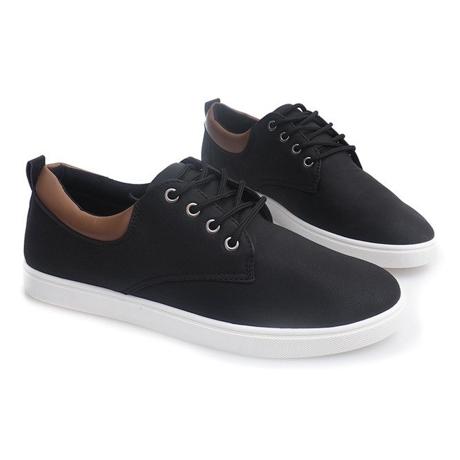Sneakers casual da uomo 655 nere nero 2
