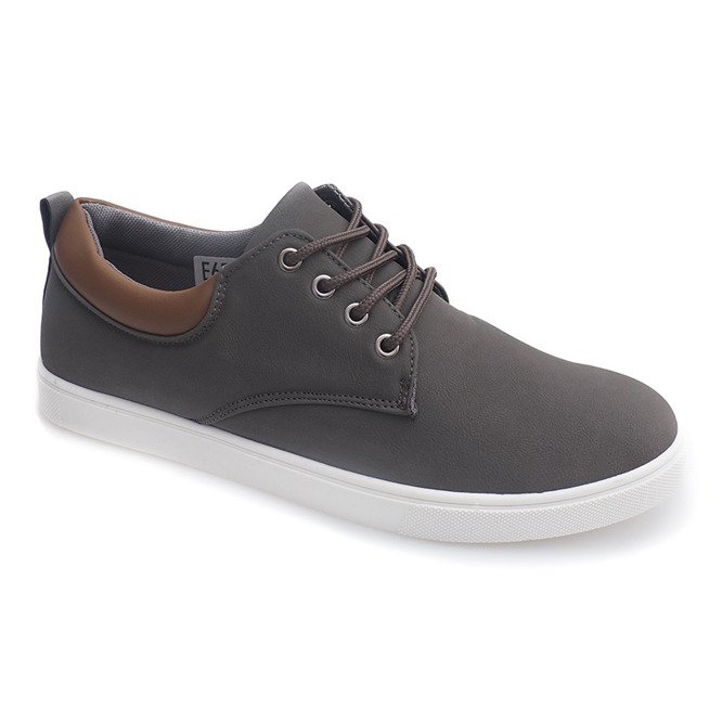 Sneakers casual da uomo 655 grigie grigio 1