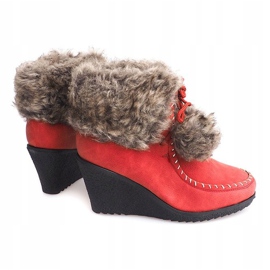 Stivali caldi con zeppa ZH227 rosso 2
