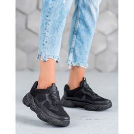 SHELOVET Sneakers nere da donna nero 1