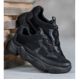 SHELOVET Sneakers nere da donna nero 2