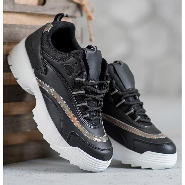 SHELOVET Scarpe da ginnastica nere alla moda nero 1