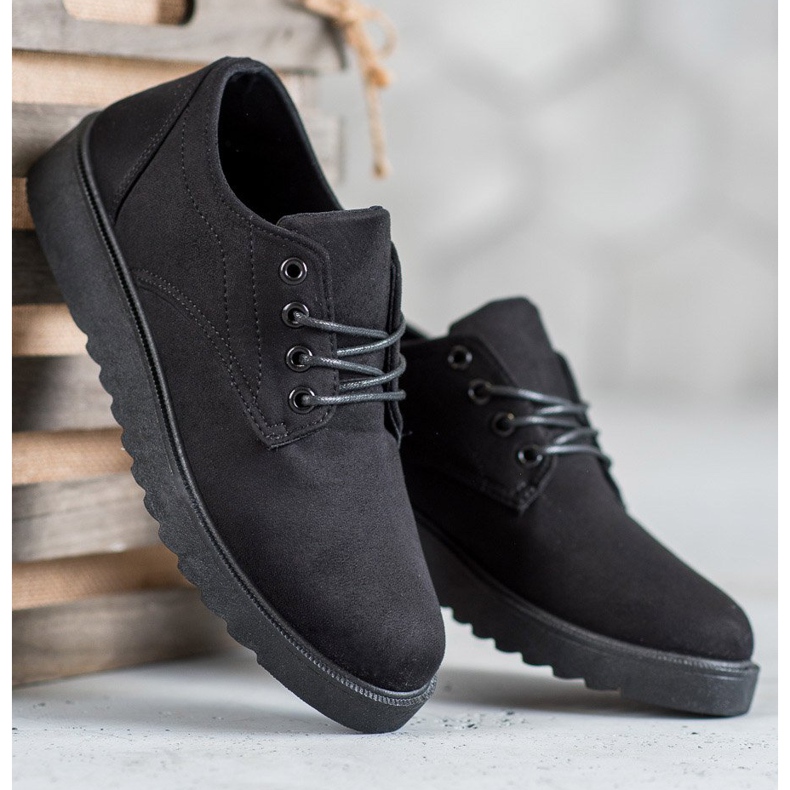 SHELOVET Scarpe scamosciate nero 2