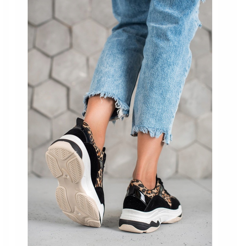 Kylie Sneakers con stampa leopardata nero multicolore 1