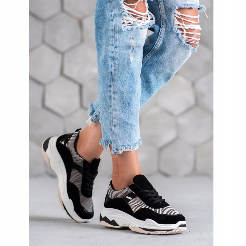 Kylie Sneakers con stampa zebrata nero multicolore 2