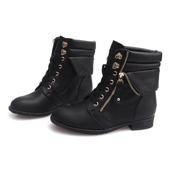 Stivali Oro Cerniera 8891 Nero 1