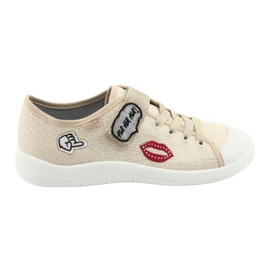 Scarpe per bambini Befado 251Q098 beige d'oro 1