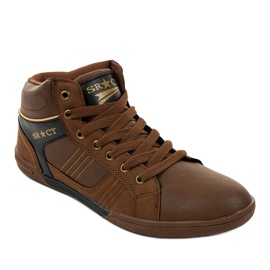 Sneakers stringate uomo marroni 15M749 marrone nero 1