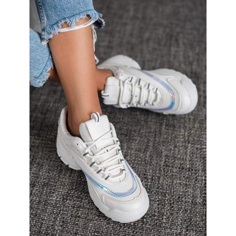SHELOVET Scarpe da ginnastica bianche alla moda bianca 1