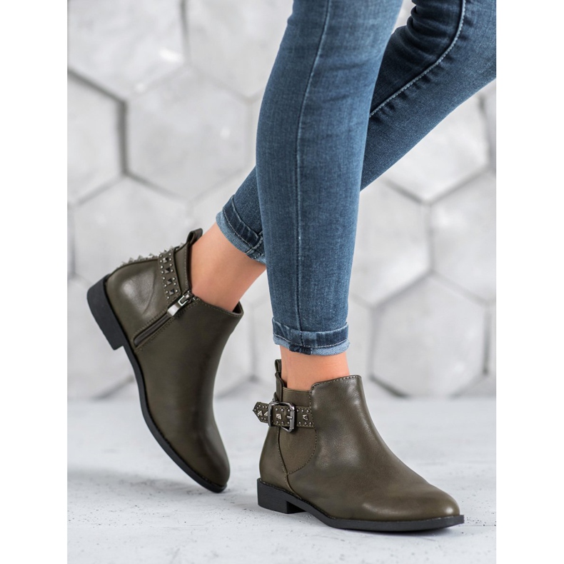 SHELOVET Stivaletti Chelsea Verdi Con Strass verde 2