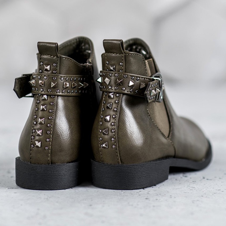 SHELOVET Stivaletti Chelsea Verdi Con Strass verde 1