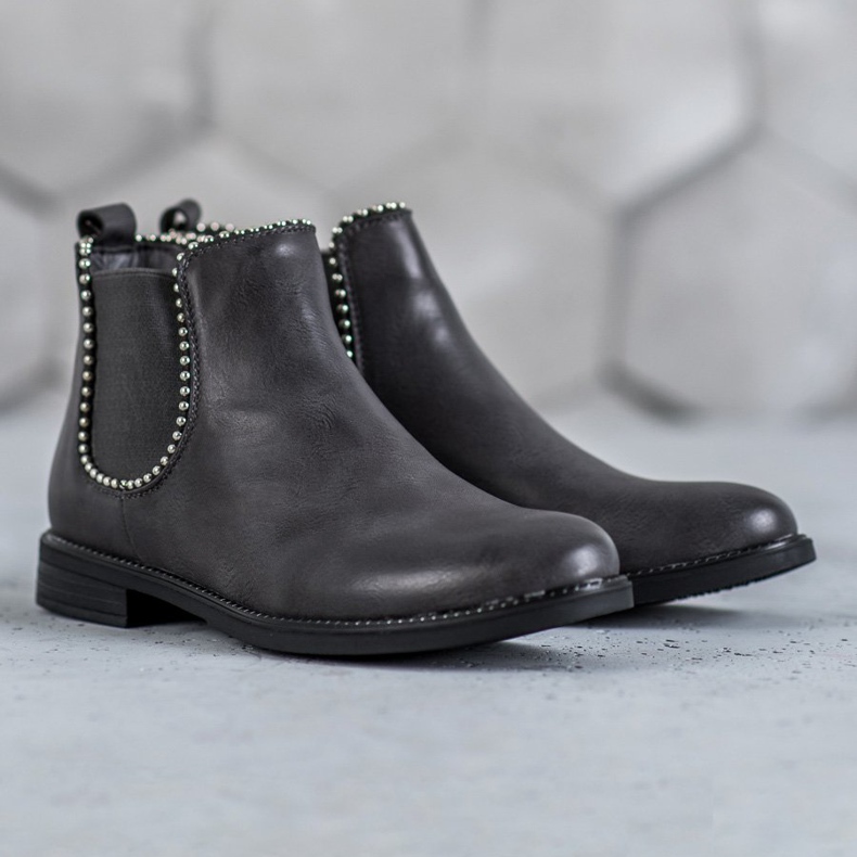 SDS Stivaletti Chelsea con jet grigio 2