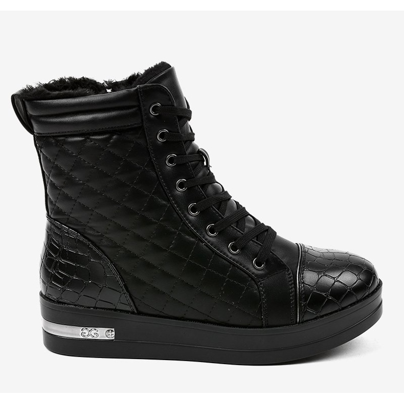 Sneakers nere isolate con cerniera 9015-1 nero 2