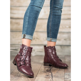 Cm Paris Stivali Con Fibbie rosso 1