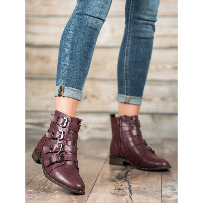 Cm Paris Stivali Con Fibbie rosso 1