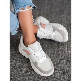 SHELOVET Scarpe da ginnastica sportive bianco rosa multicolore 1