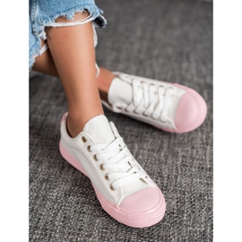 EXQUILY Scarpe da ginnastica colorate bianca 1