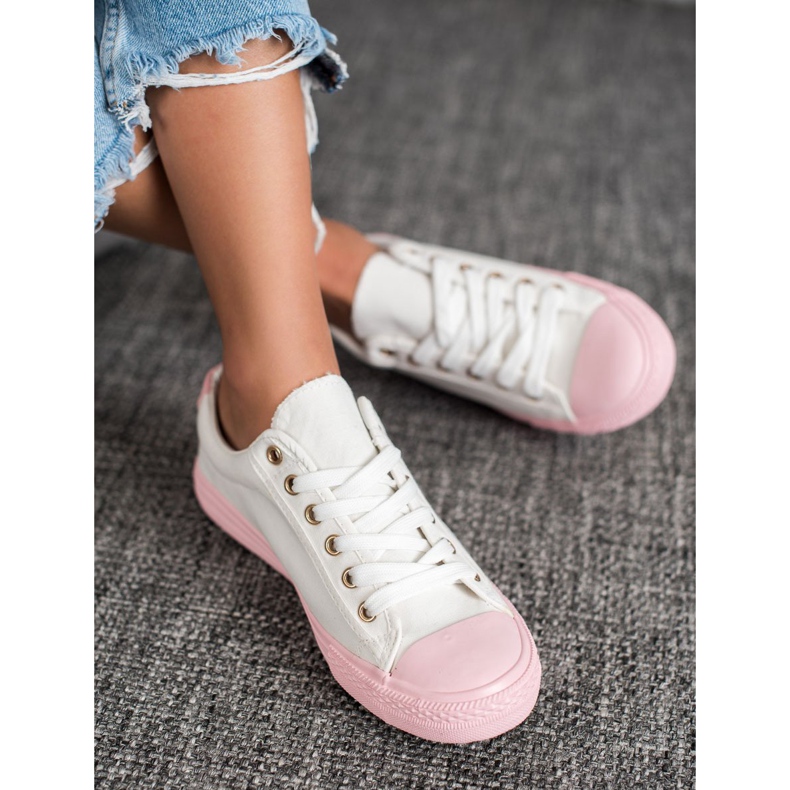 EXQUILY Scarpe da ginnastica colorate bianco 1