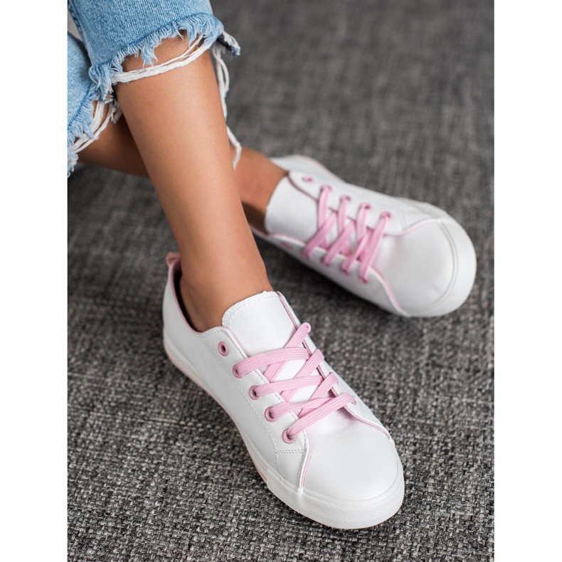 SHELOVET Scarpe da ginnastica comode bianco 1