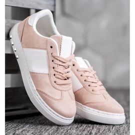 Emaks Sneakers Con Strass bianco rosa 2