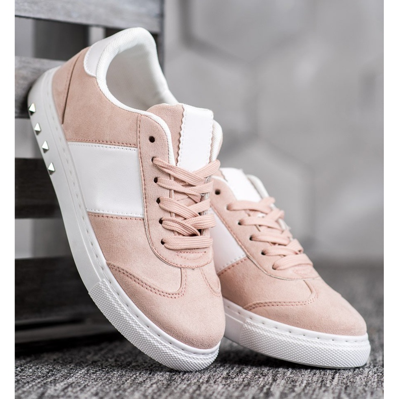 Emaks Sneakers Con Strass bianca rosa 2