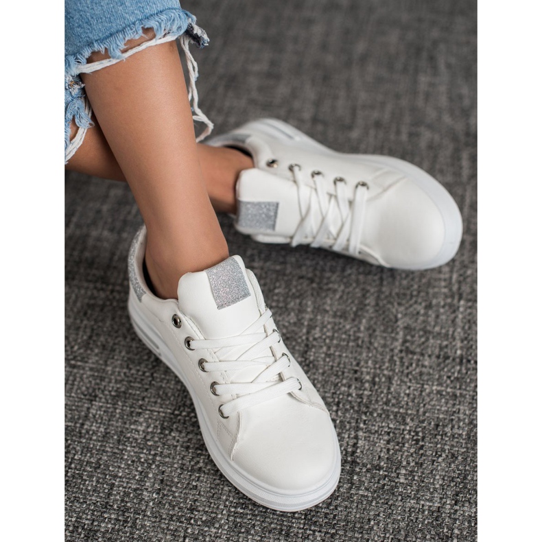 SHELOVET Sneakers in ecopelle bianca 1
