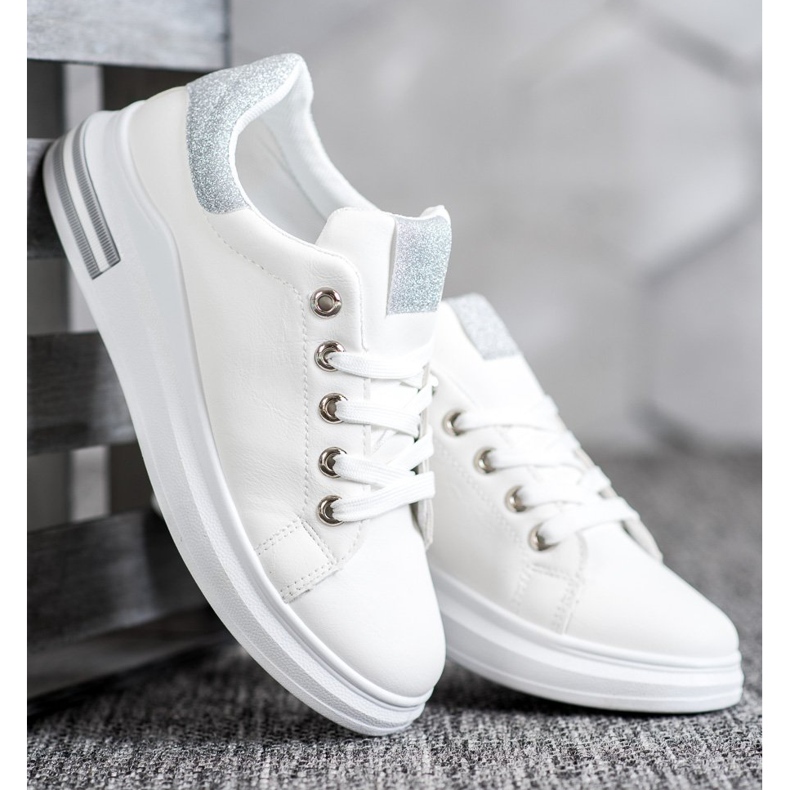 SHELOVET Sneakers in ecopelle bianco 2