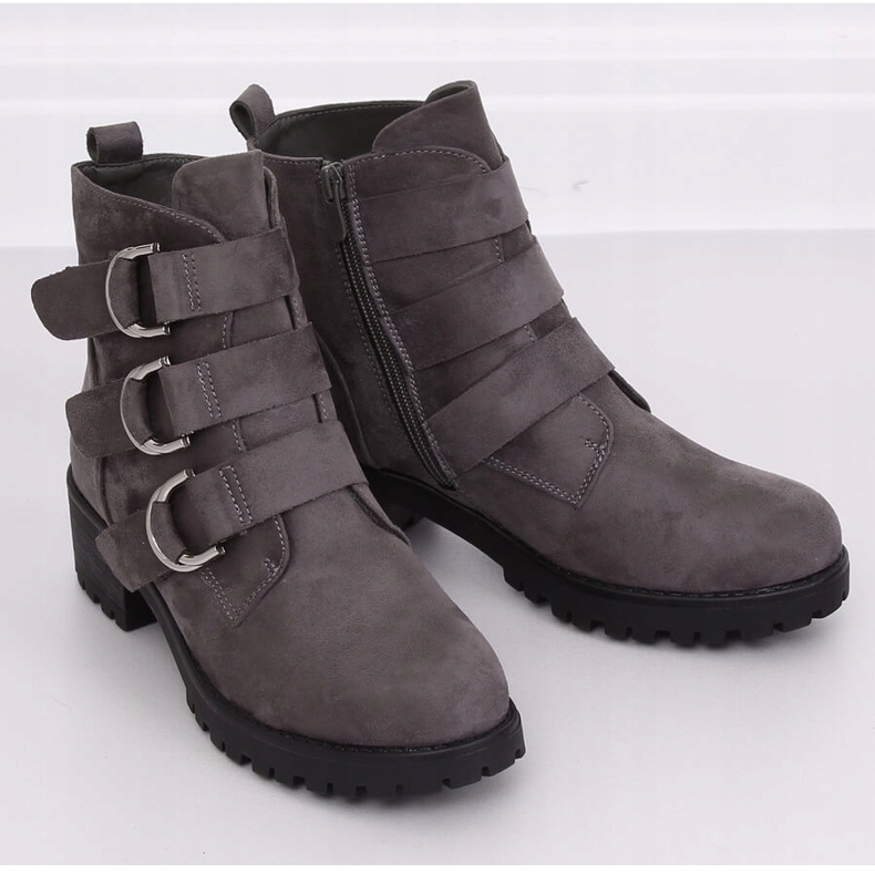 Grigio Stivali grigi da donna Z144 Grigio 2