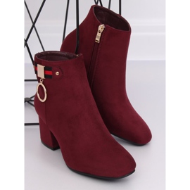 Stivali bordeaux con tacco alto B8816-1 Wine rosso 2