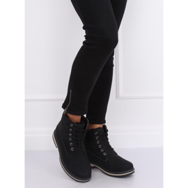 Stivali in legno isolati neri W19-42 Black nero 2