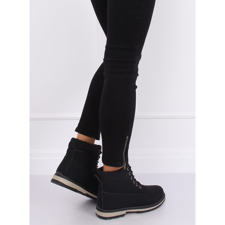 Stivali in legno isolati neri W19-42 Black nero 1